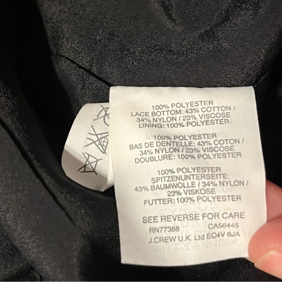 J. Crew Collection Black Leavers Lace Jumpsuit Women’s Size 0 - Picture 13 of 15